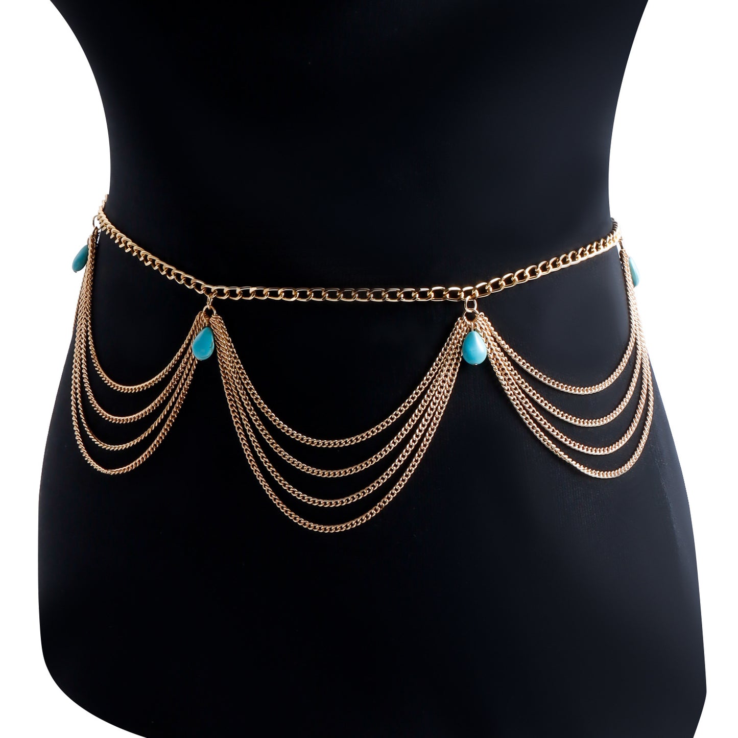 Bohemian Turquoise Body Chain Jewelry for Women