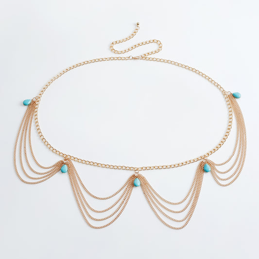 Bohemian Turquoise Body Chain Jewelry for Women